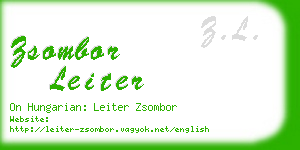 zsombor leiter business card